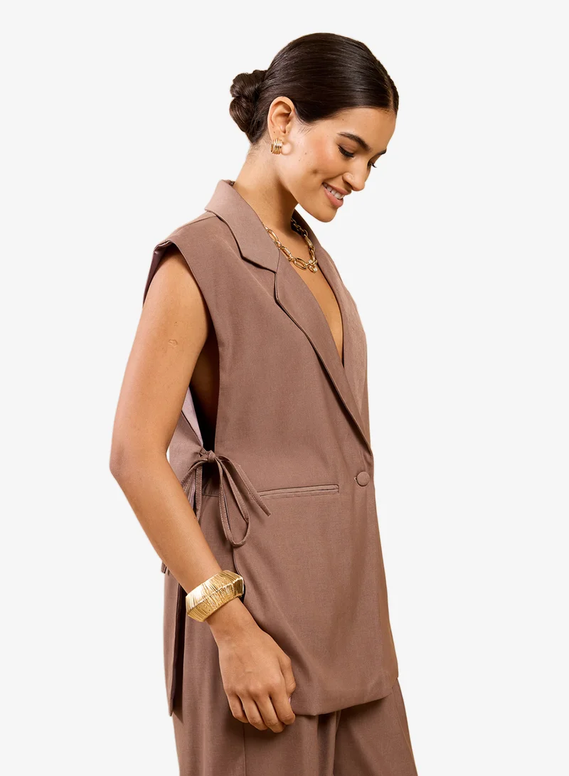 Little Mistress Mink Tie Waistcoat